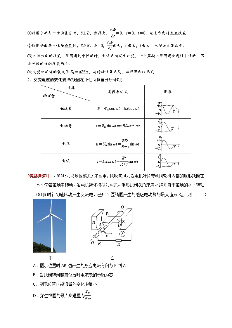 专题26  交流电的产生及描述（学生版）-2025年高考物理热点知识讲练与题型归纳（全国通用）第2页