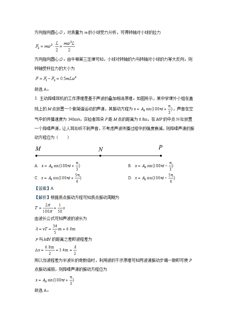 2024-2025学年山东省潍坊市高三(上)阶段性调研监测(期中)物理试卷(解析版)第3页