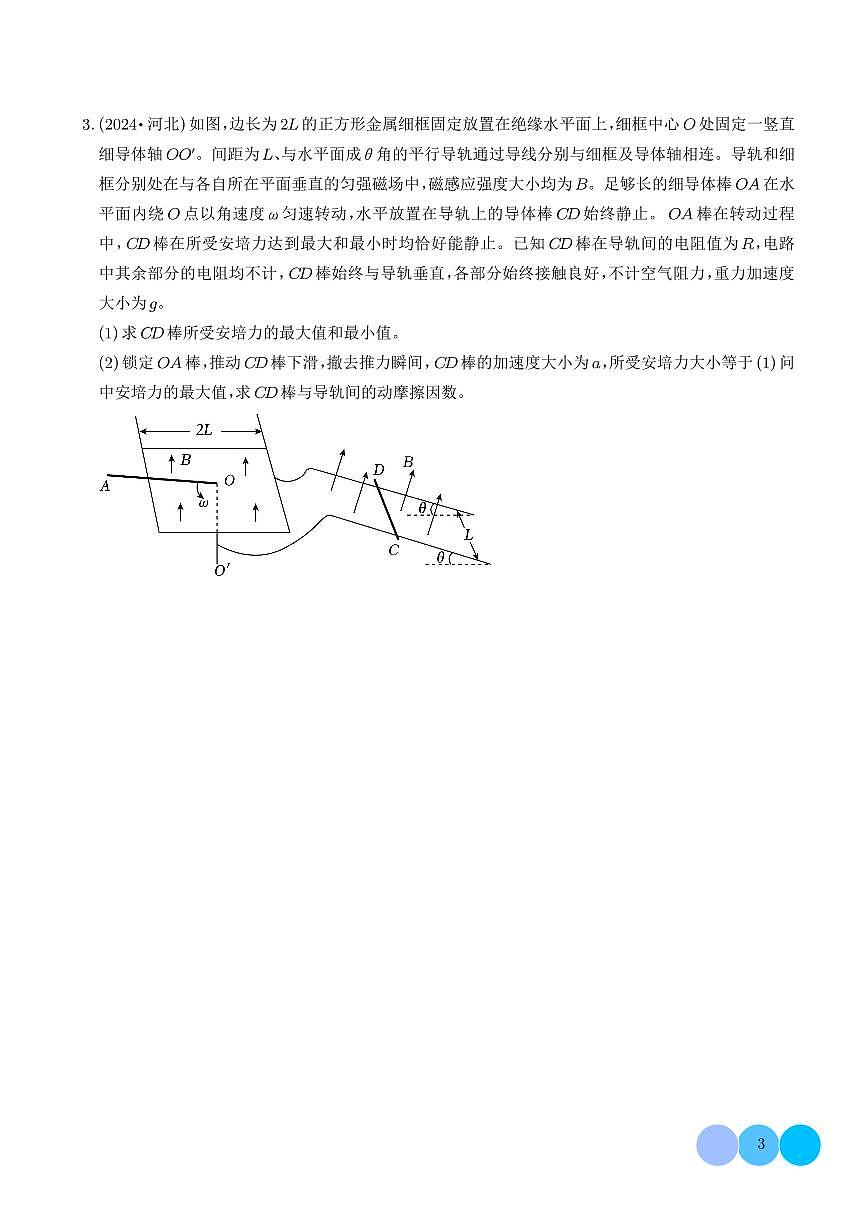 疑难压轴  电磁感应综合应用（学生版）第3页
