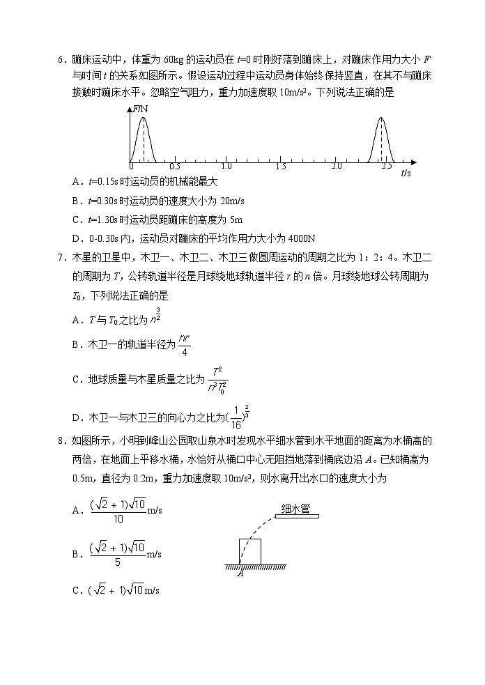 山东省威海市文登区2024-2025学年高三上学期第一次模拟考试试题物理第3页