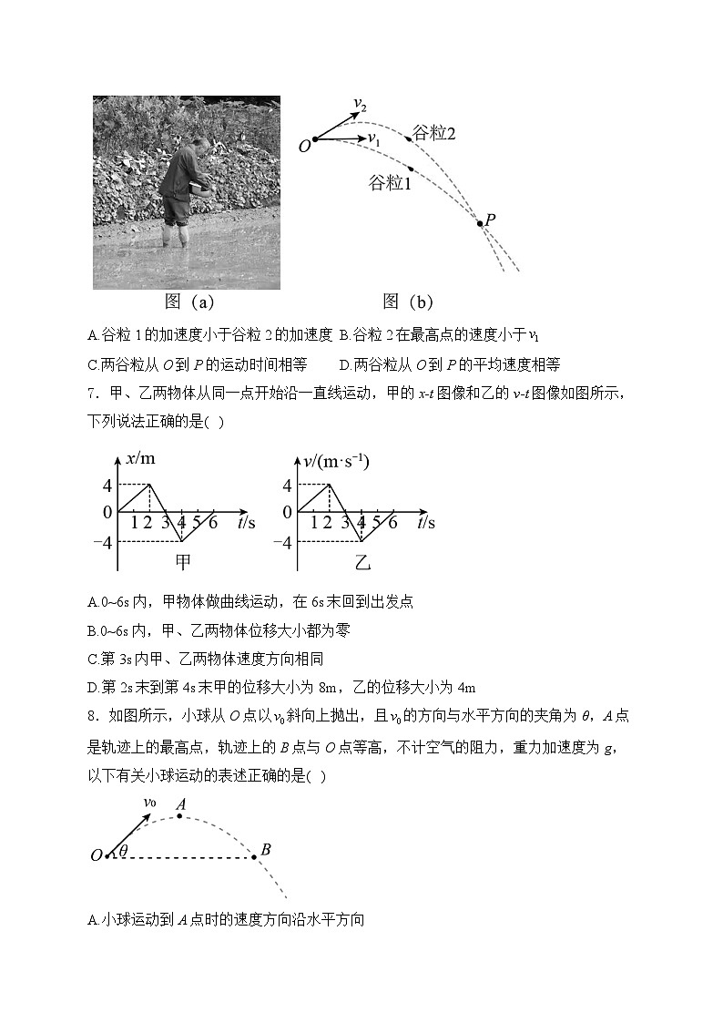 2025届高考物理一轮复习专题训练   抛体运动第3页