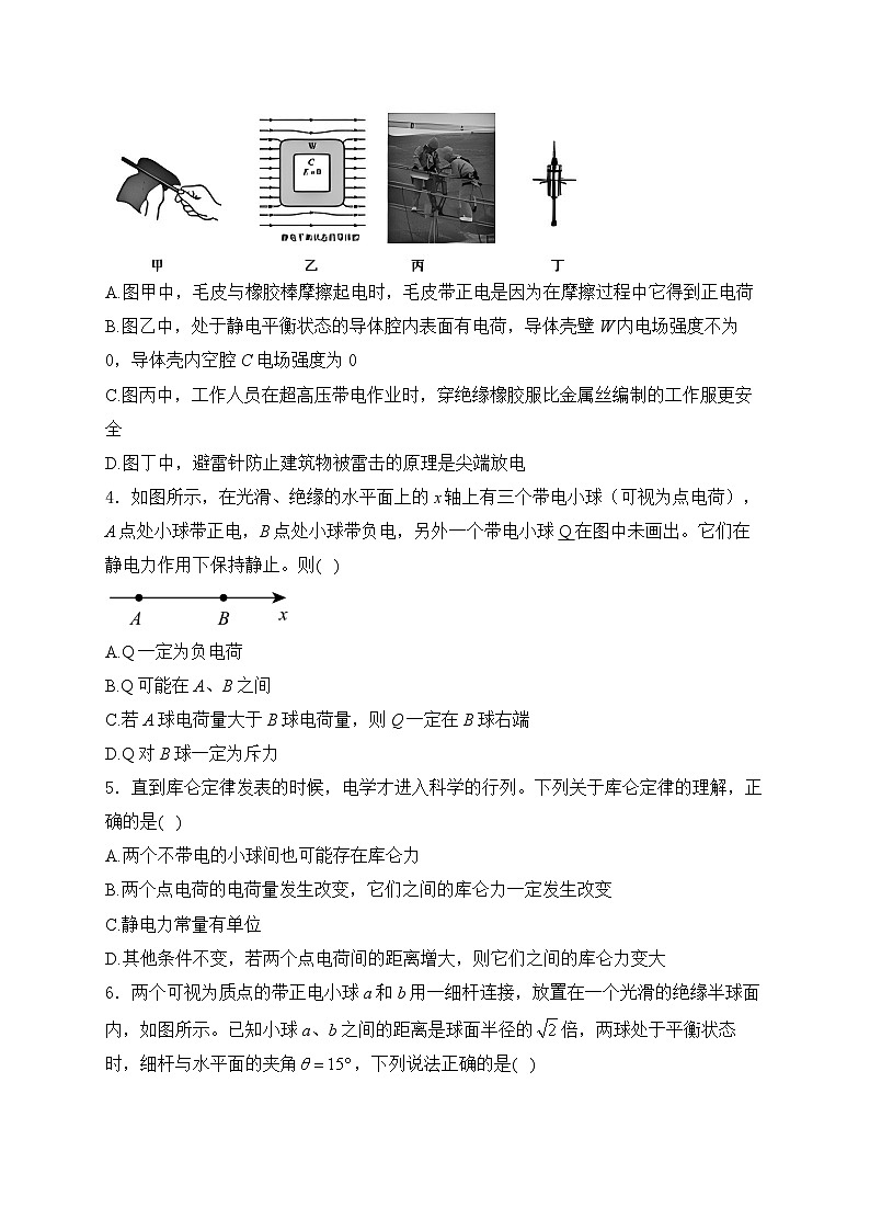 2025届高考物理一轮复习专题训练   静电力与电场场强第2页