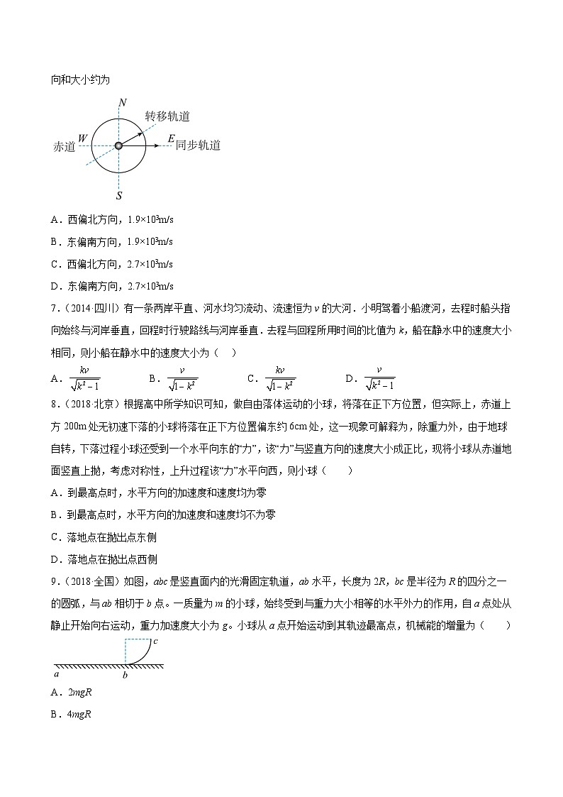 专题11 运动的合成与分解（学生卷）-【真题汇编】最近10年（2014-2023）高考物理真题分项汇编（全国通用）第3页