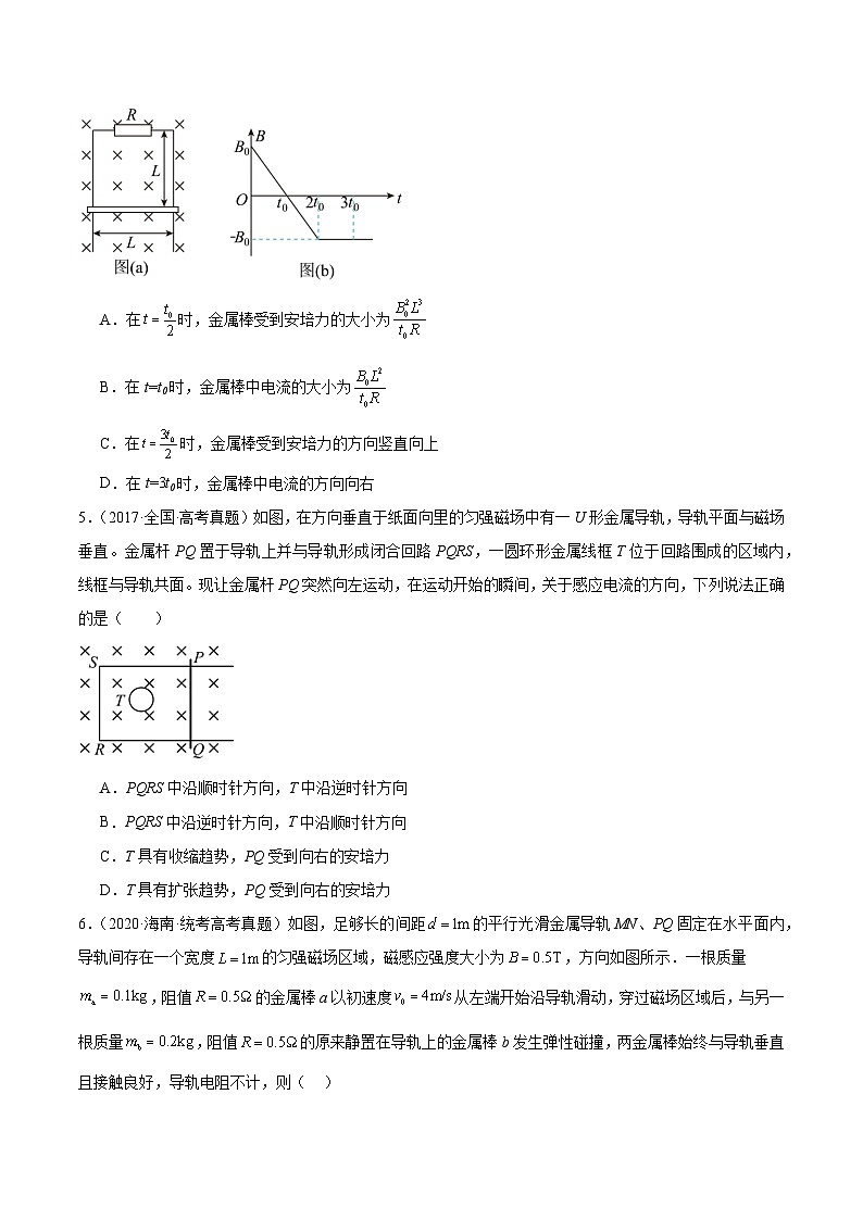 专题46 电磁感应现象和感应电流方向的判断（原卷卷）-【真题汇编】最近10年（2014-2023）高考物理真题分项汇编（全国通用）第3页