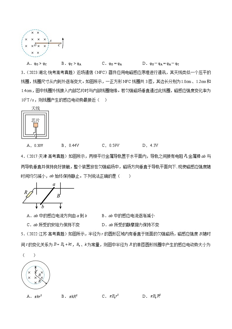 专题47 法拉第电磁感应定律（原卷卷）-【真题汇编】最近10年（2014-2023）高考物理真题分项汇编（全国通用）第2页