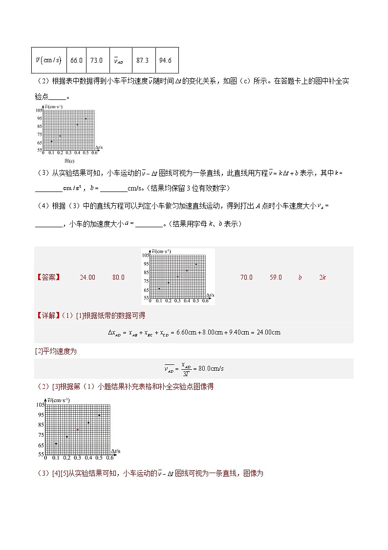 专题70 实验一：测量速度加速度（解析卷）-【真题汇编】最近10年（2014-2023）高考物理真题分项汇编（全国通用）第2页