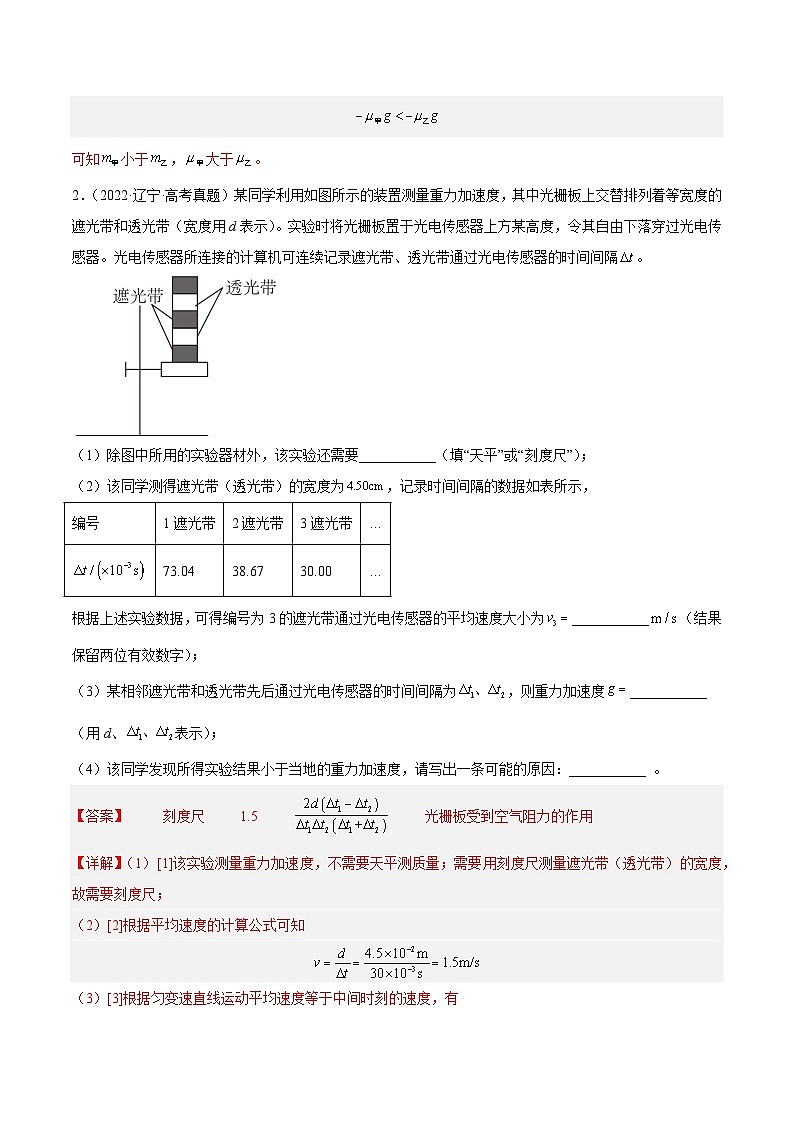 专题72 实验三：探究加速度与力质量的关系（解析卷）-【真题汇编】最近10年（2014-2023）高考物理真题分项汇编（全国通用）第3页