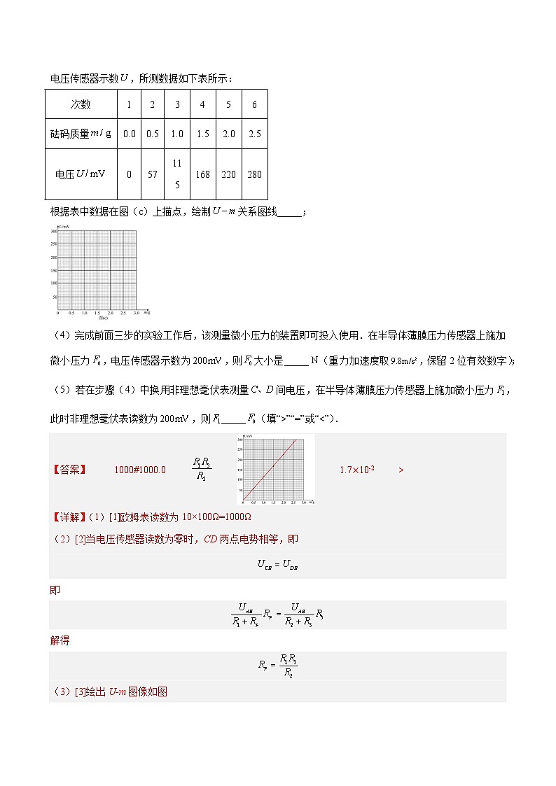 专题80 实验十一：多用电表的使用（解析卷）-【真题汇编】最近10年（2014-2023）高考物理真题分项汇编（全国通用）第3页