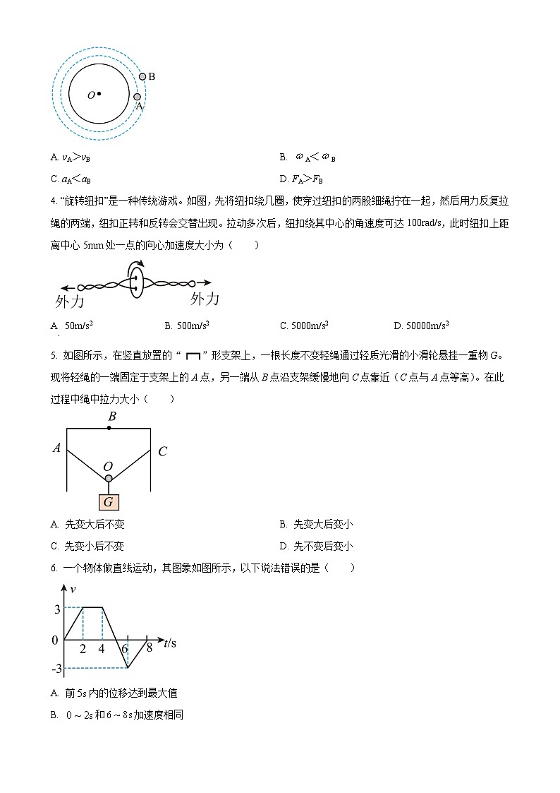 高三物理2025届高三上学期一模模拟测试卷（一）含答案解析第2页