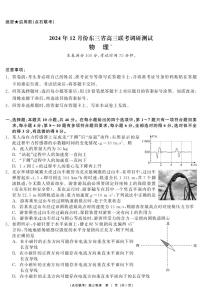 东北三省2024-2025学年高三上学期12月联考调研测试物理试卷