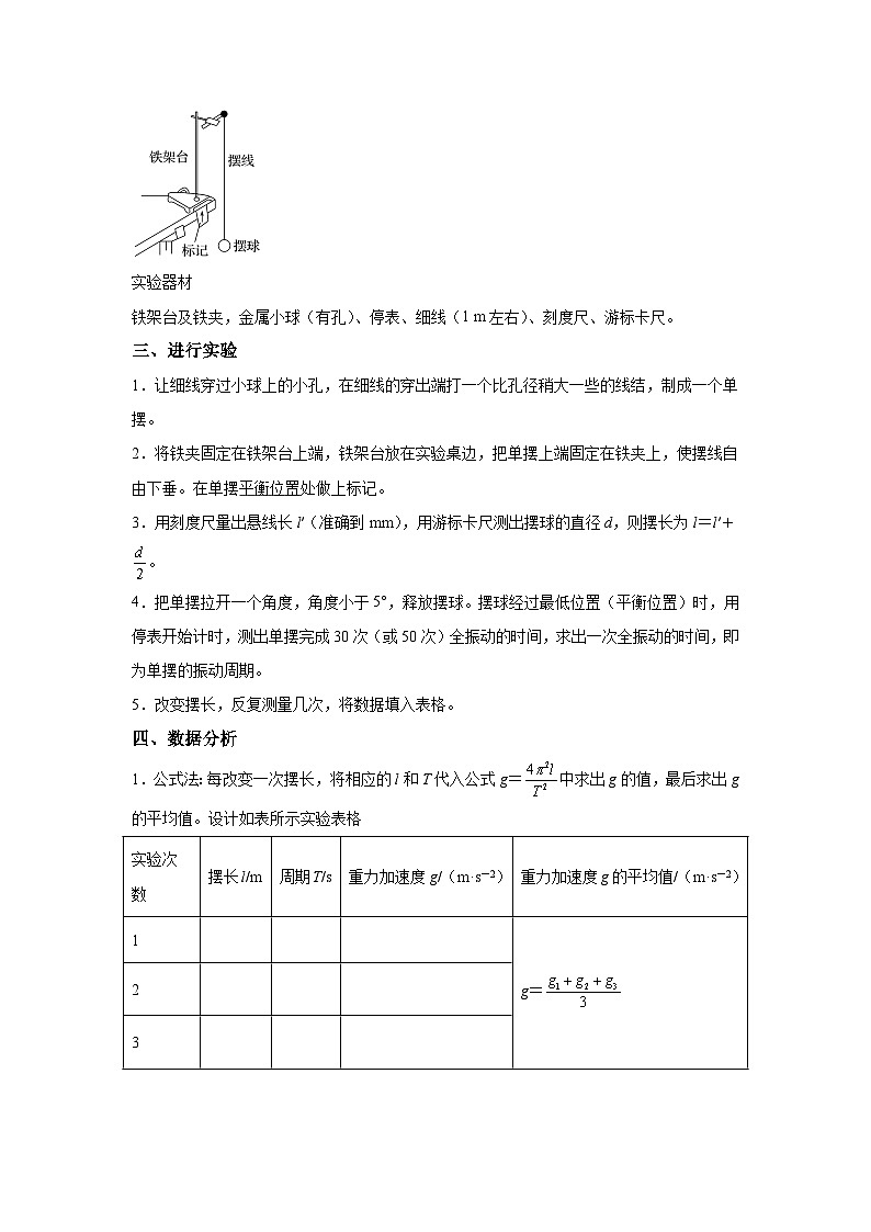 【高考物理】九大力学实验：实验9 用单摆测量重力加速度的大小（考点复习-练习）第2页