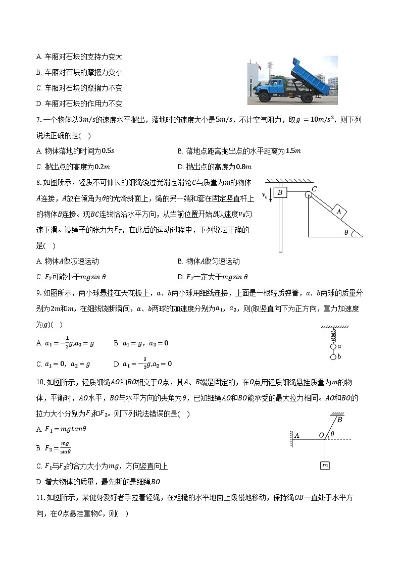 2023-2024学年宁夏银川六中高一（上）期末物理试卷（含答案）第2页