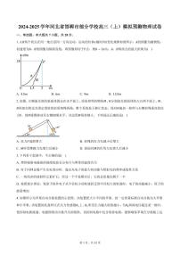 2024-2025学年河北省邯郸市部分学校高三（上）模拟预测物理试卷（含答案）