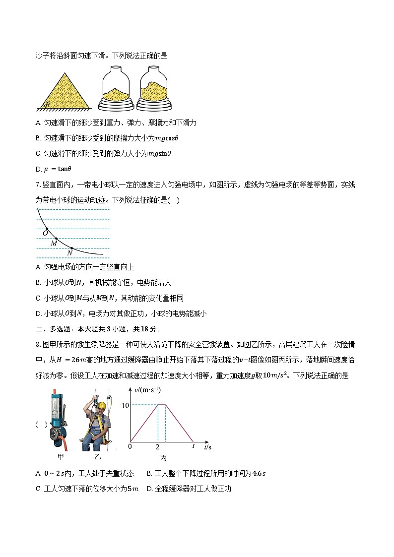 2024-2025学年广东省韶关市高三（上）综合测试物理试卷（一）（含答案）第3页