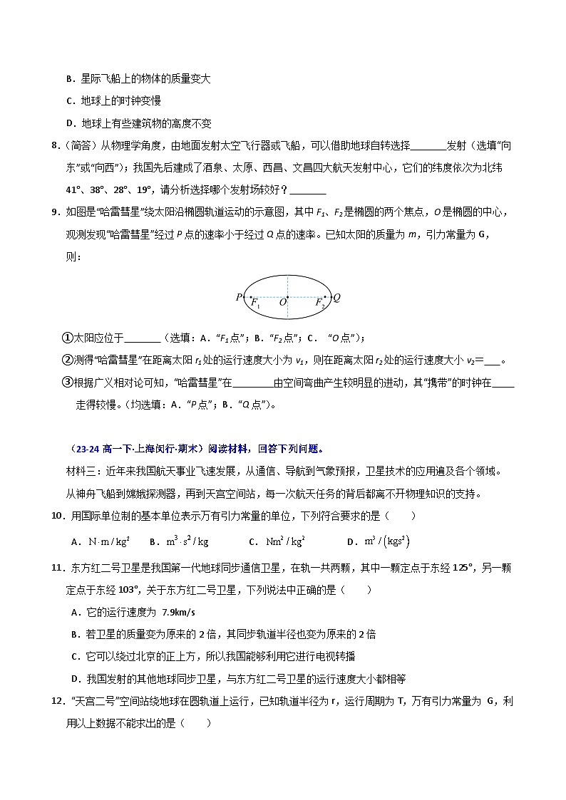 热点02 航天科技-2025年高考物理 热点 重点 难点 专练（上海专用）（原卷版）第3页