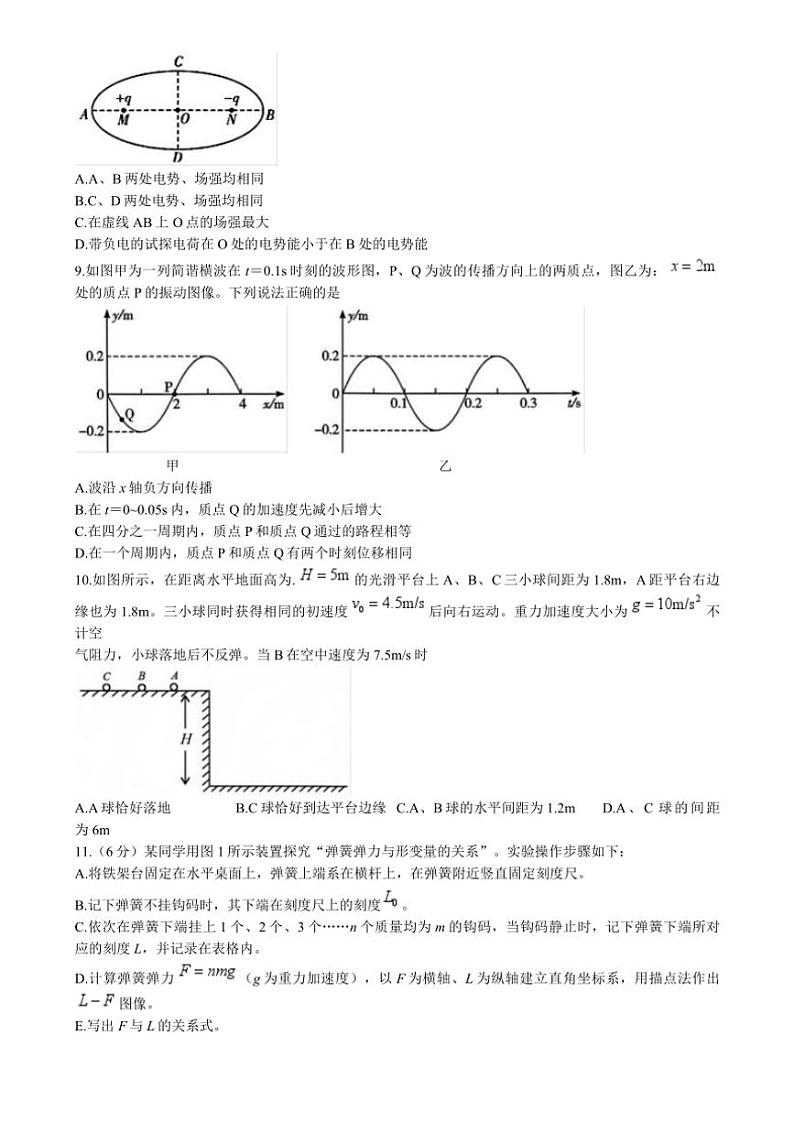 2024～2025学年湖北省武汉市第十一中学高三(上)12月月考物理试卷(含答案)第3页