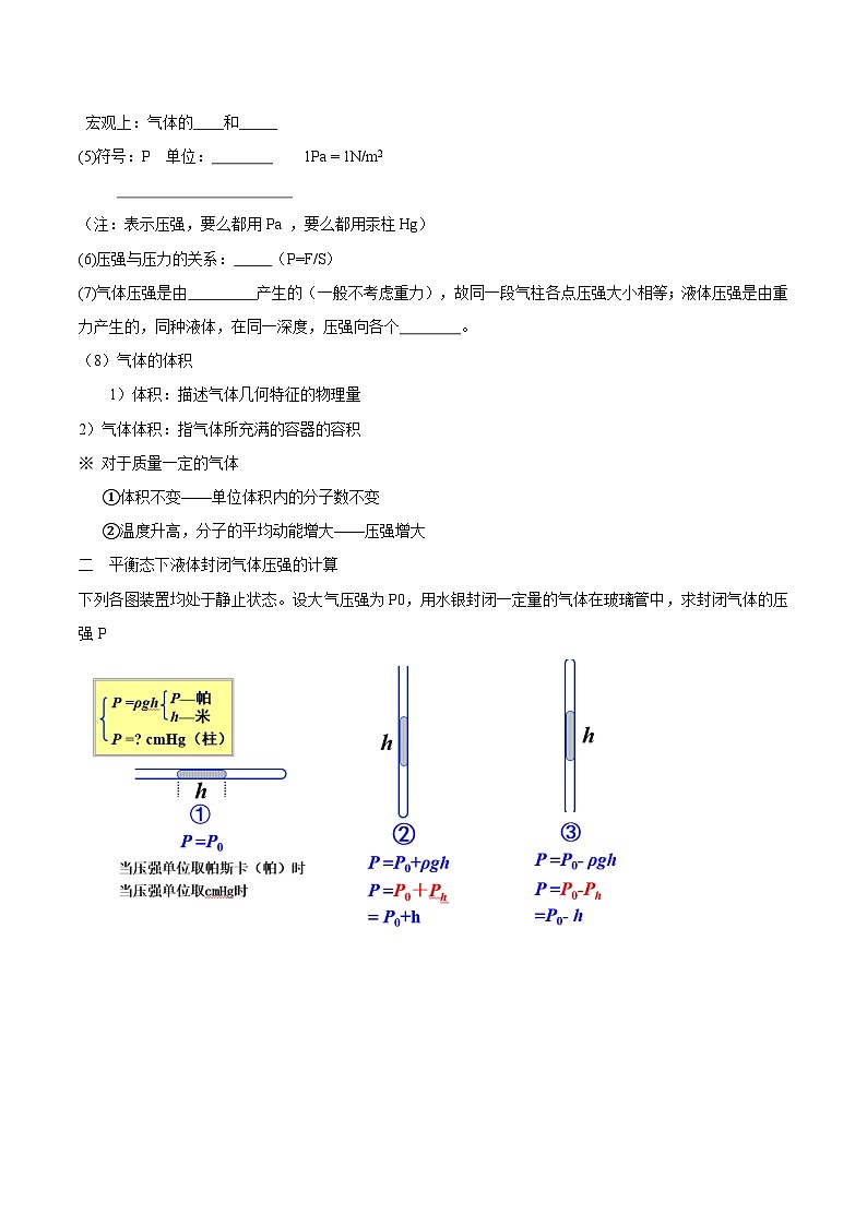 人教版（2019）高中物理选择性必修第三册2.2 气体的等温变化（第2课时）导学案（原卷）第2页
