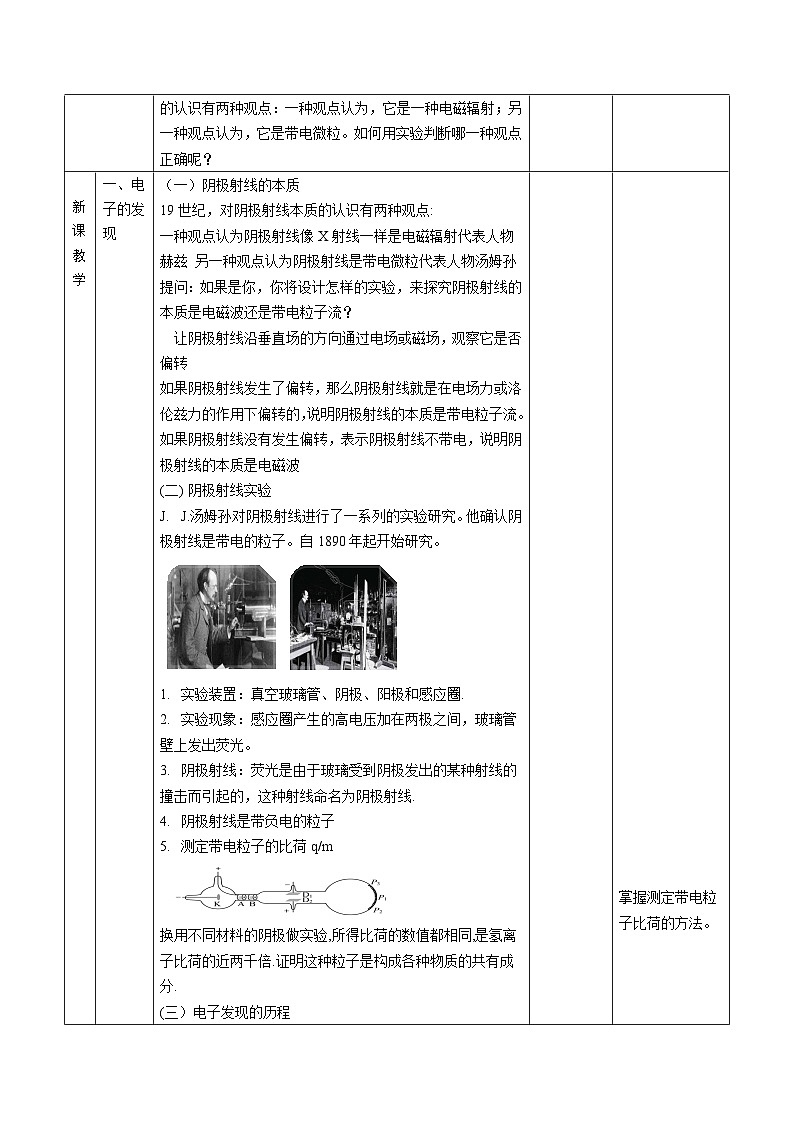 人教版（2019）高中物理选择性必修第三册4.3 原子的核式结构模型 教案第2页
