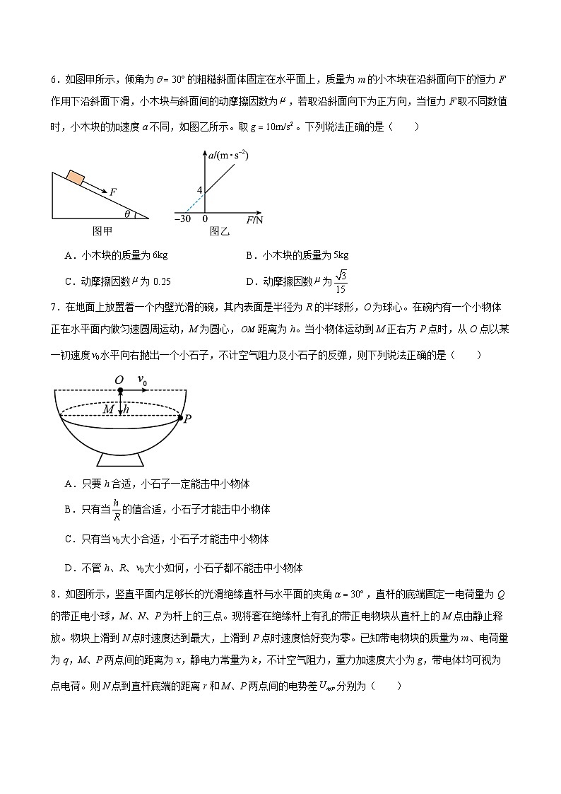 山东省实验中学西校区2024-2025学年高三上学期12月月考物理试题（原卷版）第3页
