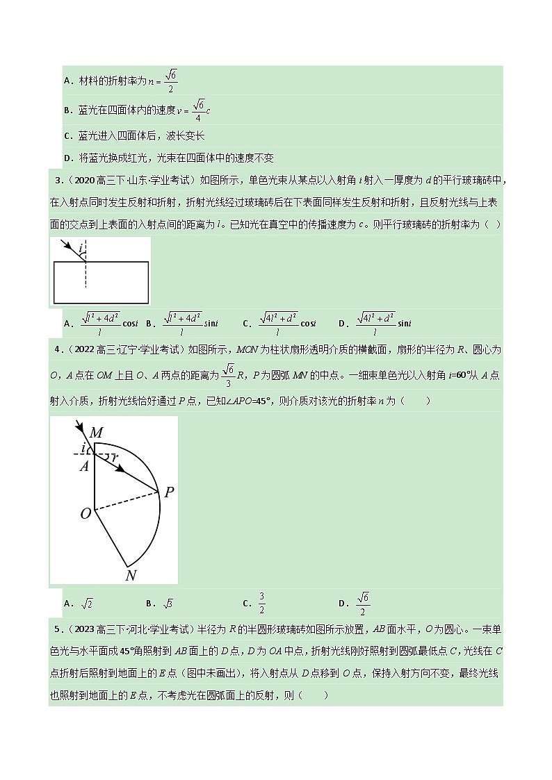 专题29 光学备战2025年高中学业水平合格考物理真题分类汇编（全国通用）原卷版第2页