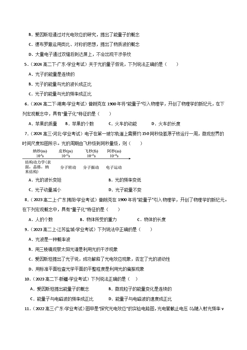 专题30 近代物理备战2025年高中学业水平合格考物理真题分类汇编（全国通用）原卷版第2页