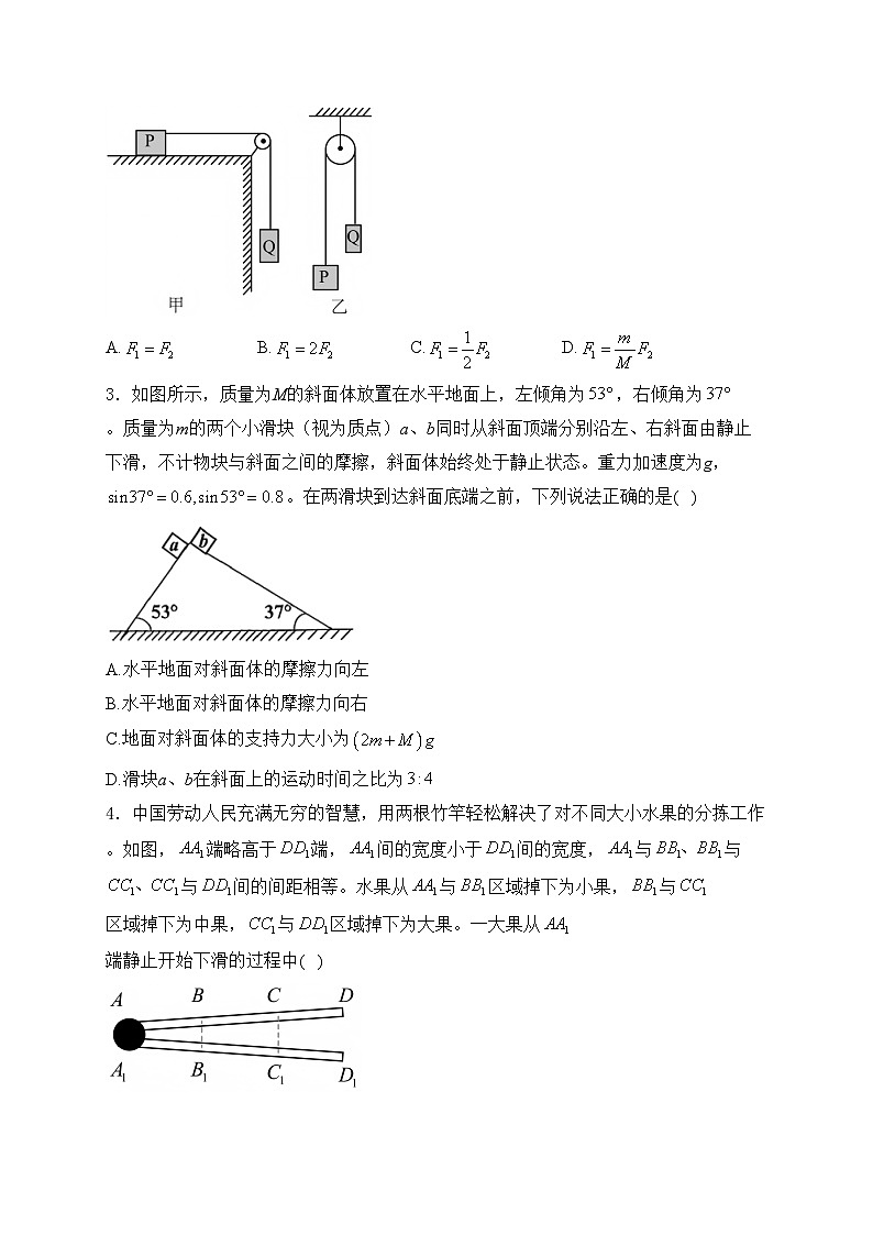 四川省达州市2025届高三上学期第一次诊断性测试物理试卷(含答案)第2页