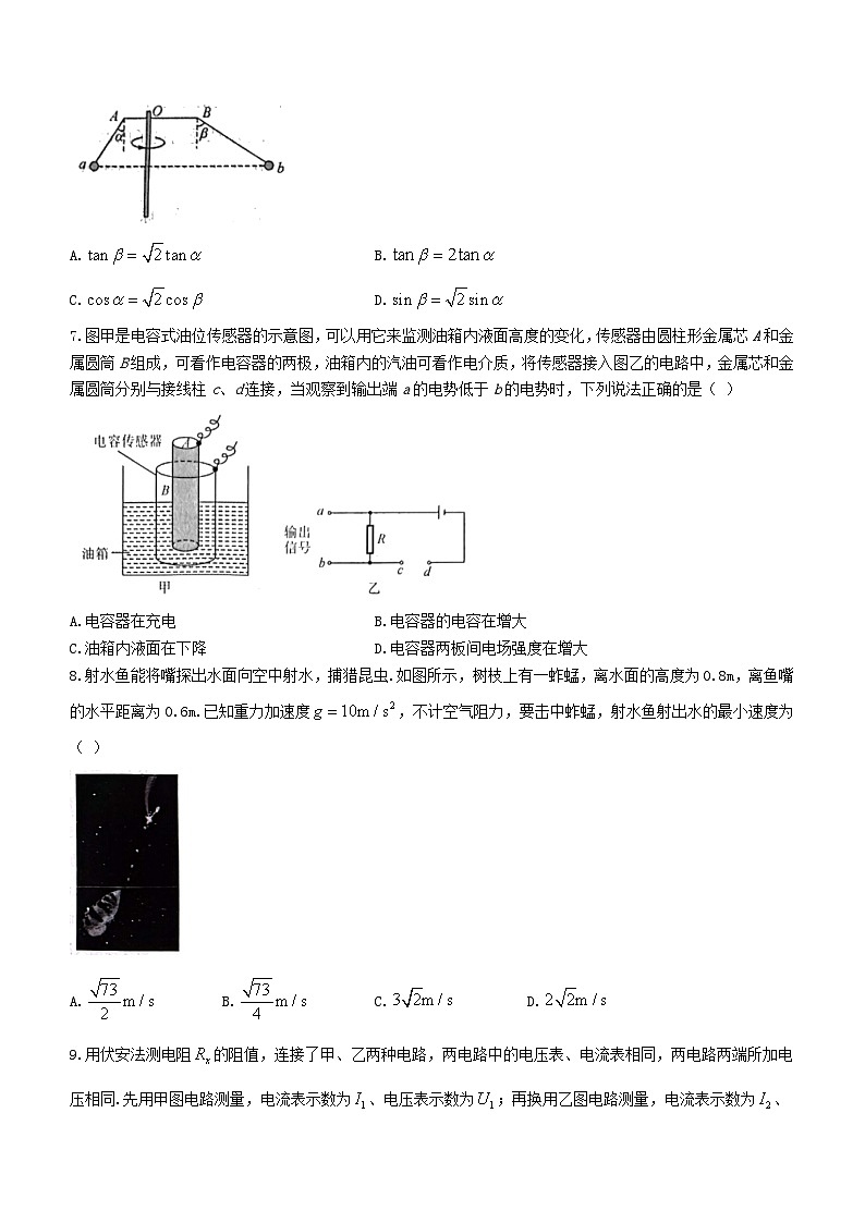 河南省周口市项城市五校联考2023_2024学年高三物理上学期11月月考试题含解析第3页