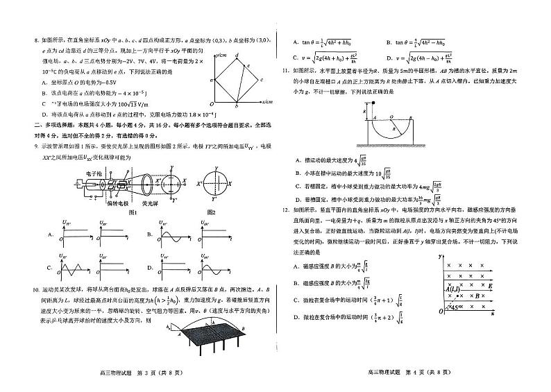 山东省百校大联考2024-2025学年高三上学期12月月考物理试题第2页