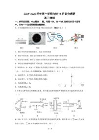 2024年江苏南京六校联合体高三11月联考 物理试题（含答案）