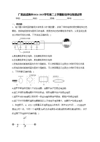 广西县域高中2024-2025学年高二上学期阶段评估物理试卷(含答案)