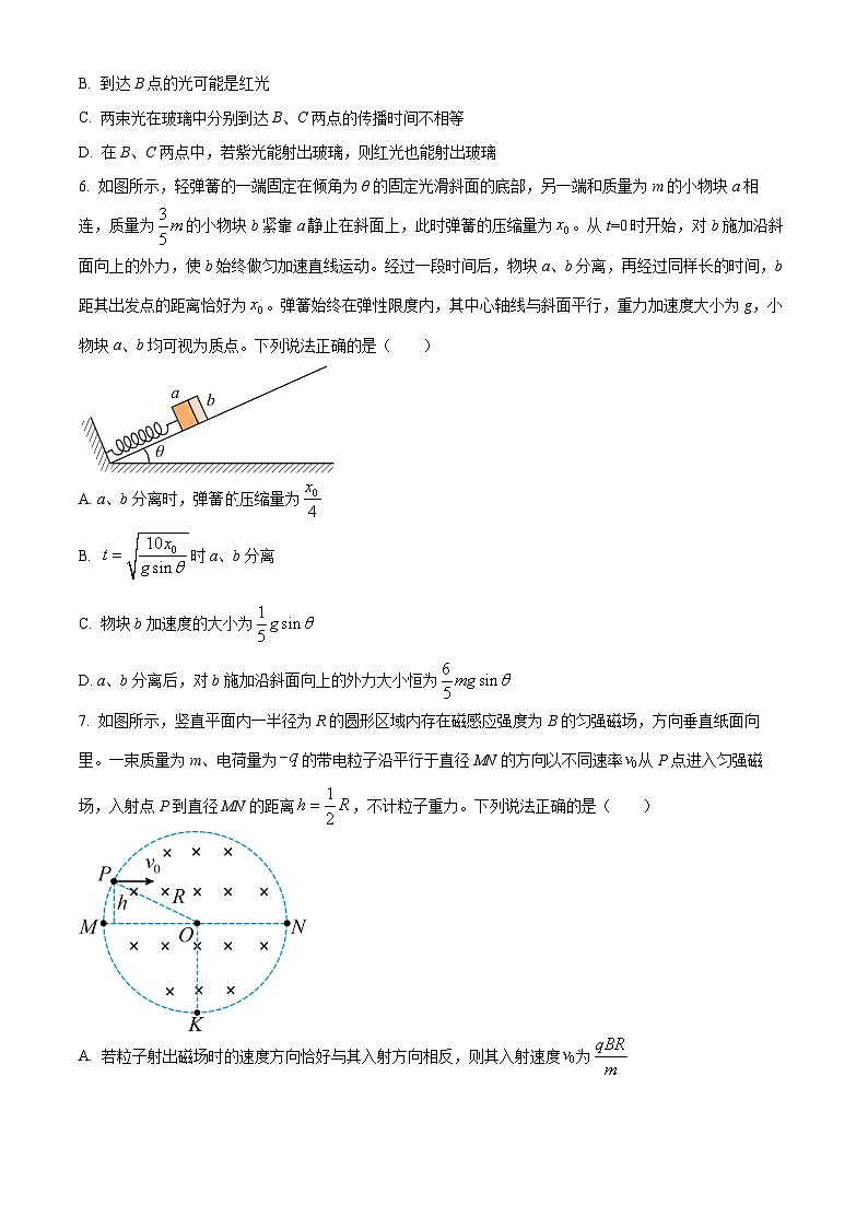 四川省蓬溪中学2025届高三上学期二诊模拟物理试卷 Word版无答案第3页