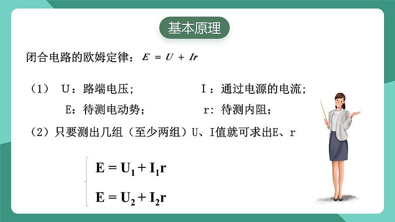 人教版（2019）高中物理必修第三册12.3 实验：电池电动势和内阻的测量 课件第4页