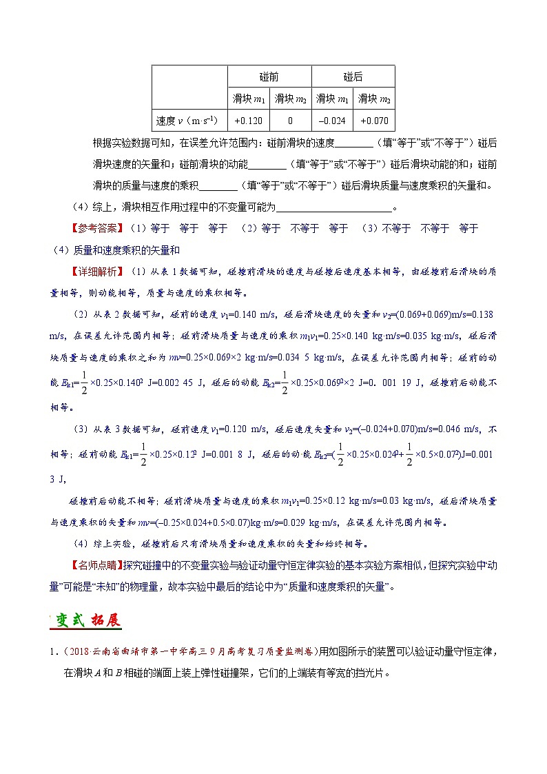备战2025年高考物理考点一遍过学案考点31 实验：验证动量守恒定律第3页