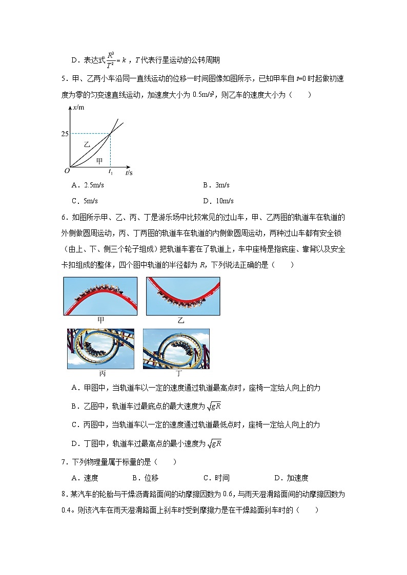 江苏省普通高中2024-2025学年高二上学期12月学业水平合格性考试调研物理试卷第2页