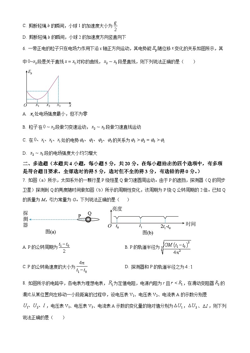 湖南省浏阳市校联盟2024-2025学年高三上学期12月联考物理试题 Word版无答案第3页