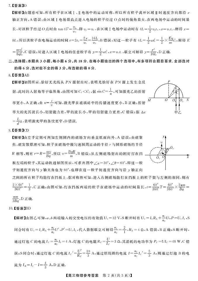 物理答案第2页