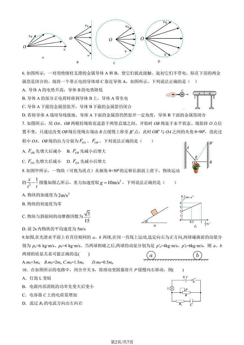 2024北京牛栏山一中高三（上）期中物理试卷第2页