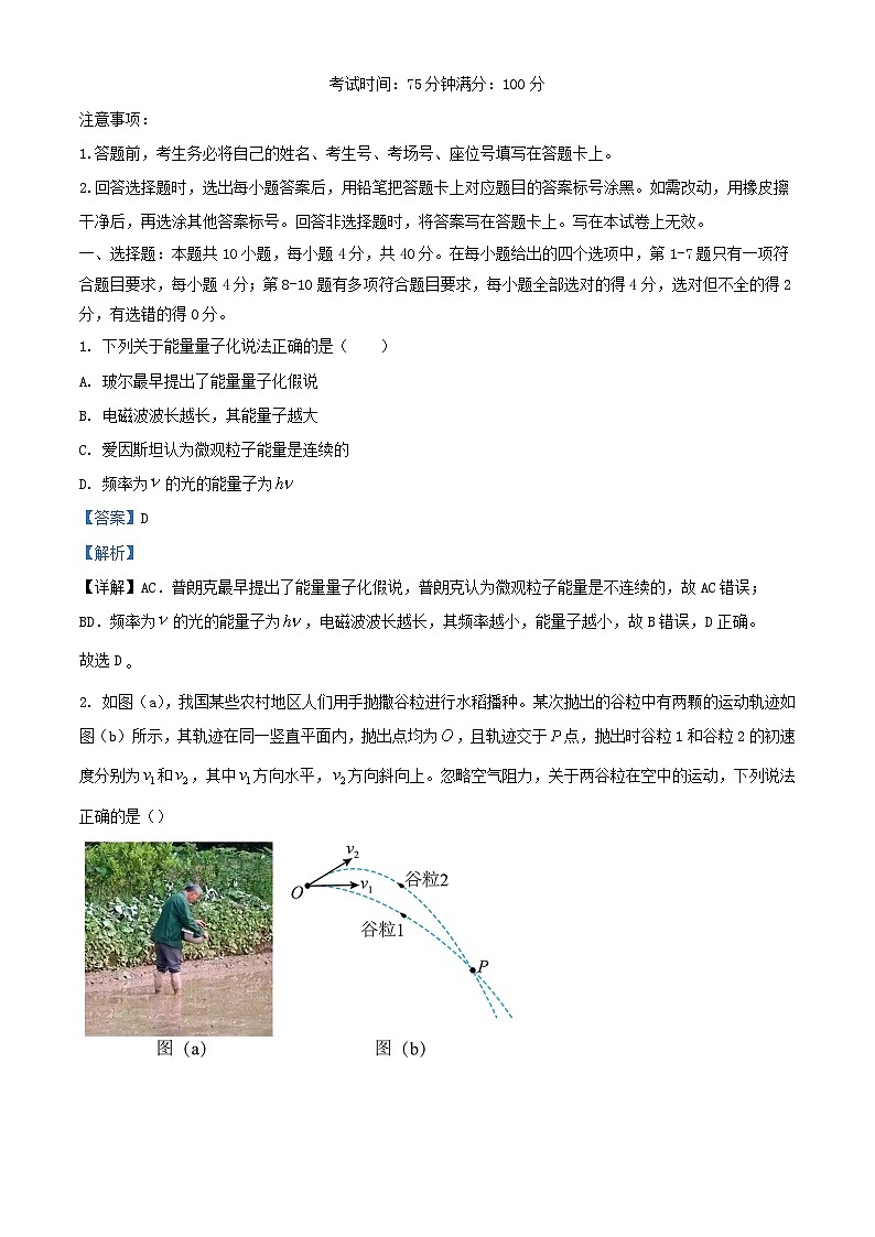 湖北省宜昌市2023_2024学年高二物理上学期11月月考试卷含解析第1页