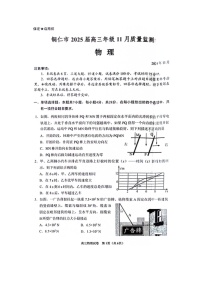 贵州省铜仁市2024-2025学年高三（上）11月质量检测（图片版）物理试卷