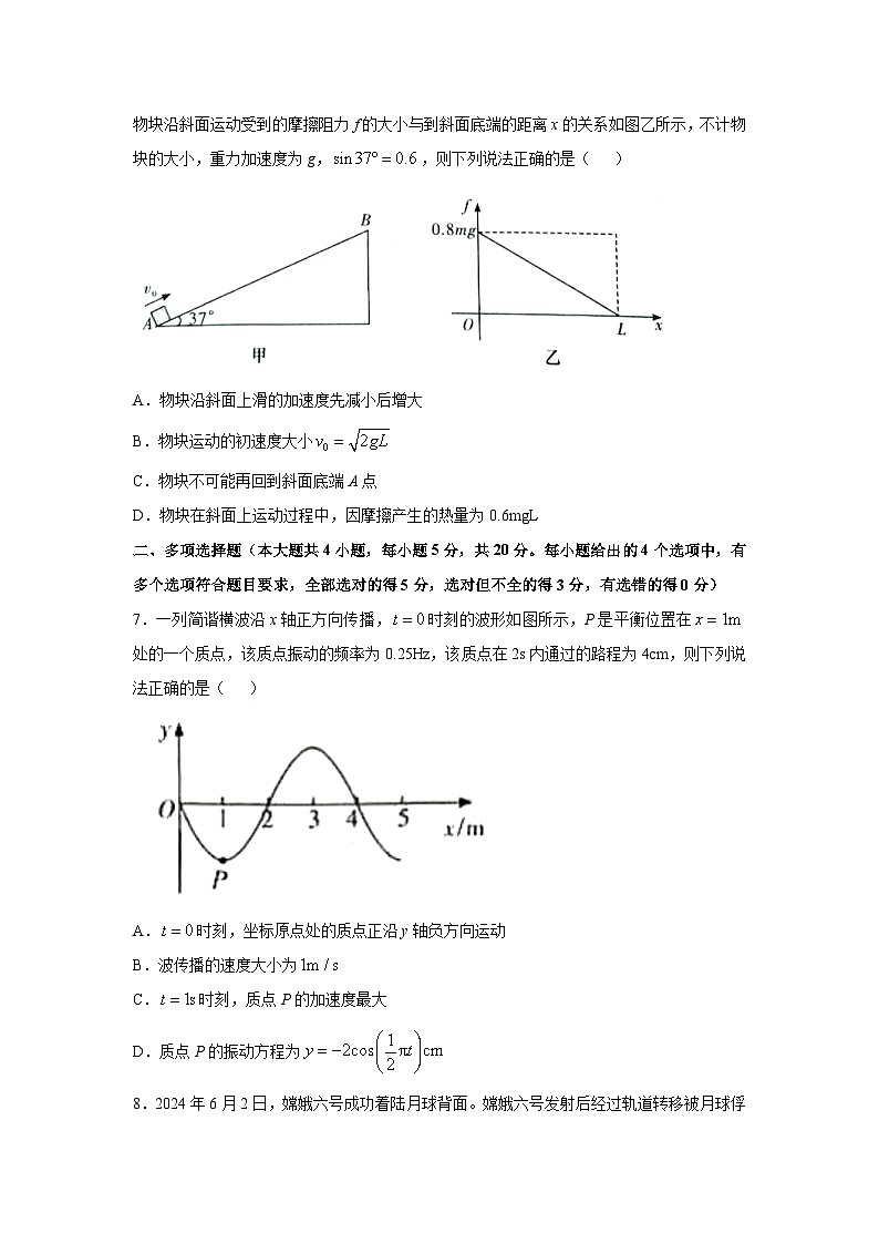 湖南省部分名校2024-2025学年高三（上）11月期中联合物理试卷第3页