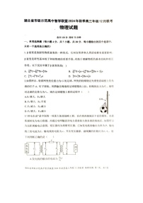 湖北省市级示范高中智学联盟2024-2025学年高三（上）12月月考（图片版）物理试卷