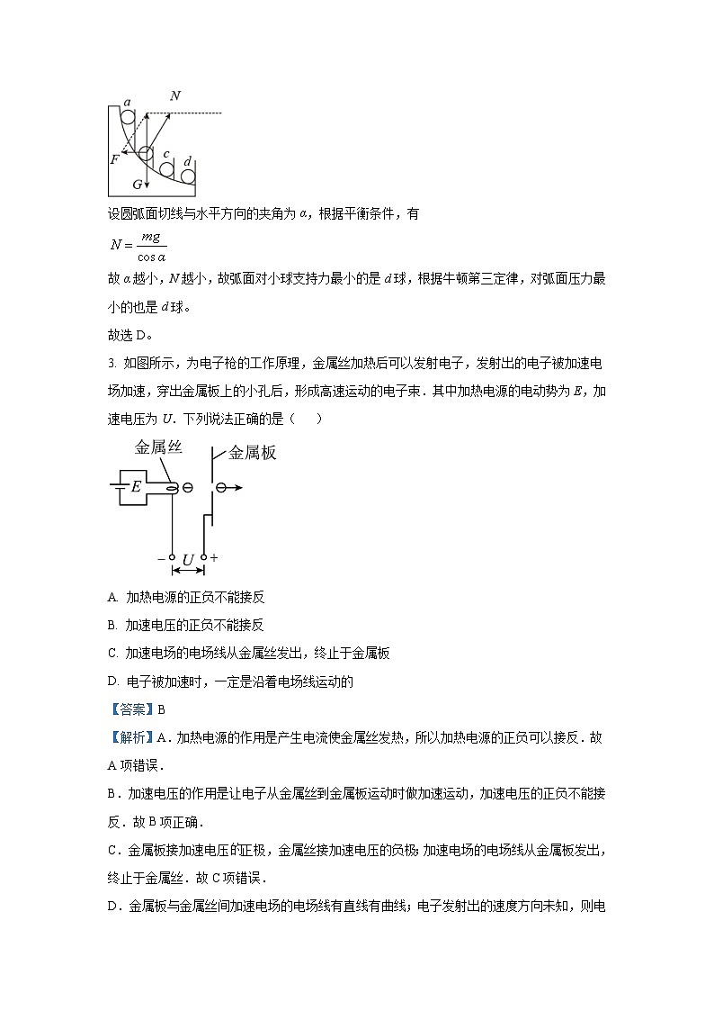 2025届四川省高三（上）第一次学业水平选择性模拟物理试卷（解析版）第2页