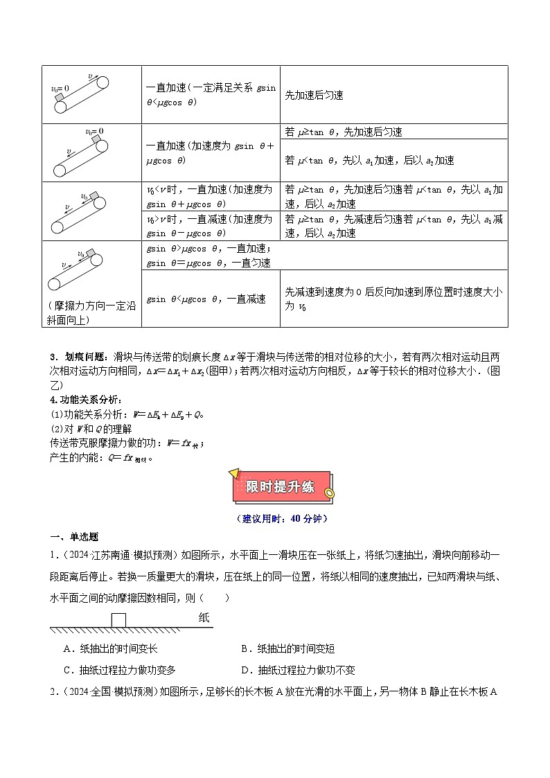 重难点07  板块模型和传送带模型的综合应用-2025年高考物理 热点 重点 难点 专练（新高考通用）（原卷版）第3页
