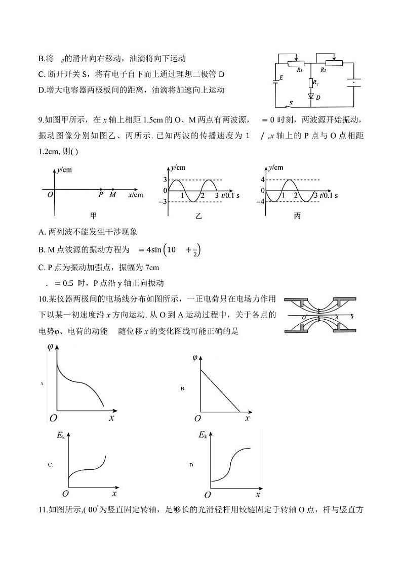 2025届江苏省南通苏北七市高三上学期一模物理押题卷第3页