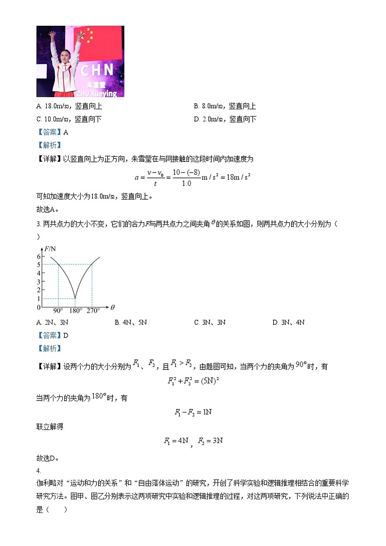 广东省八校联盟2024-2025学年高一上学期教学质量检测（二）物理试题含解析第2页