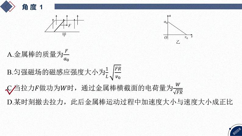 2025高考物理二轮复习专题四-电路和电磁感应-第七讲 电磁感应中的单杠模型【课件】第6页