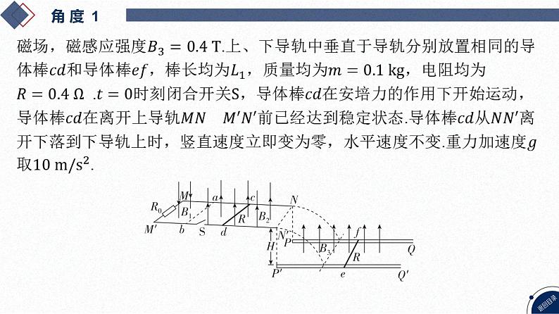 2025高考物理二轮复习专题四-电路和电磁感应-第八讲 电磁感应中的双杆和线框模型【课件】第7页