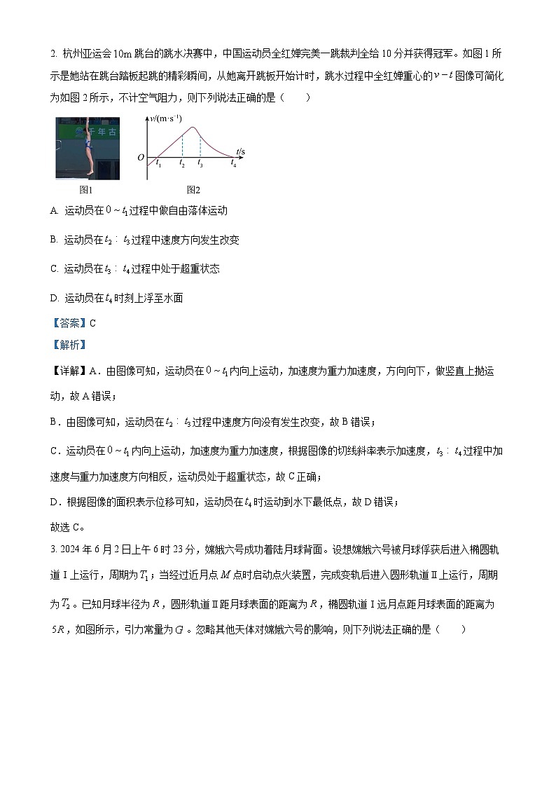 四川省成都市石室中学2025届高三上学期高考适应性测试演练模拟物理试卷（Word版附解析）第2页
