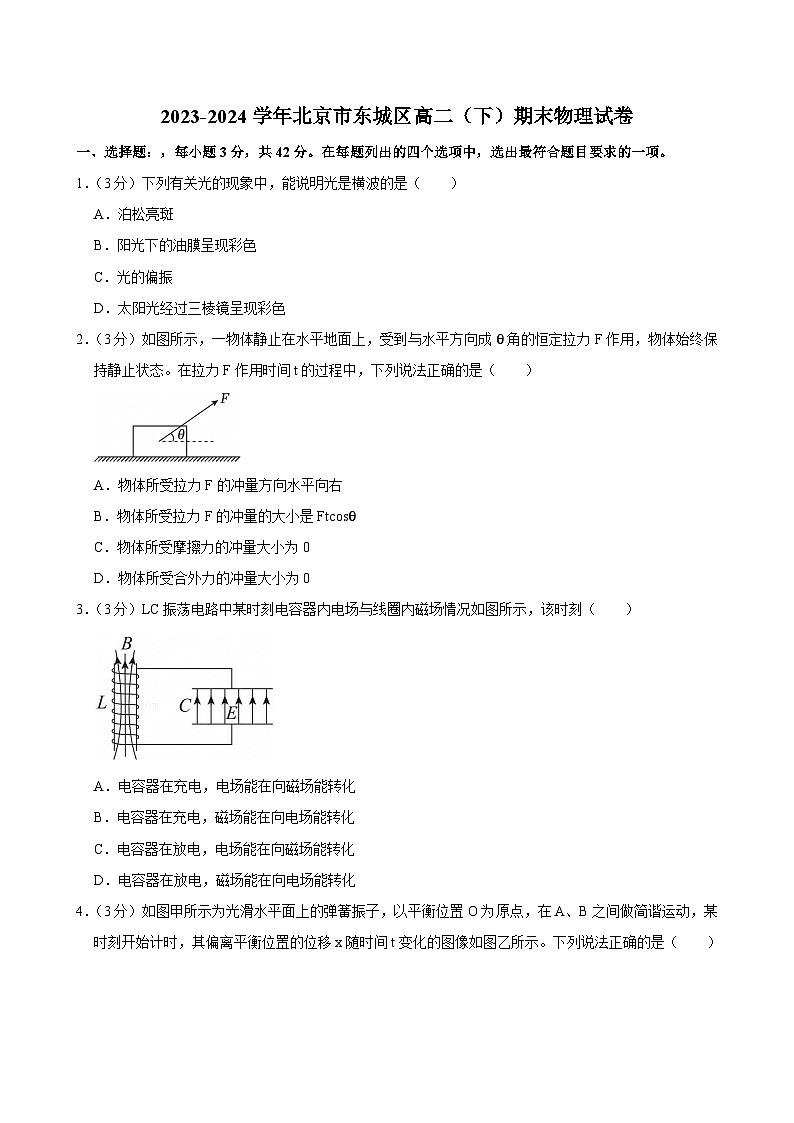 2023-2024学年北京市东城区高二（下）期末物理试卷第1页