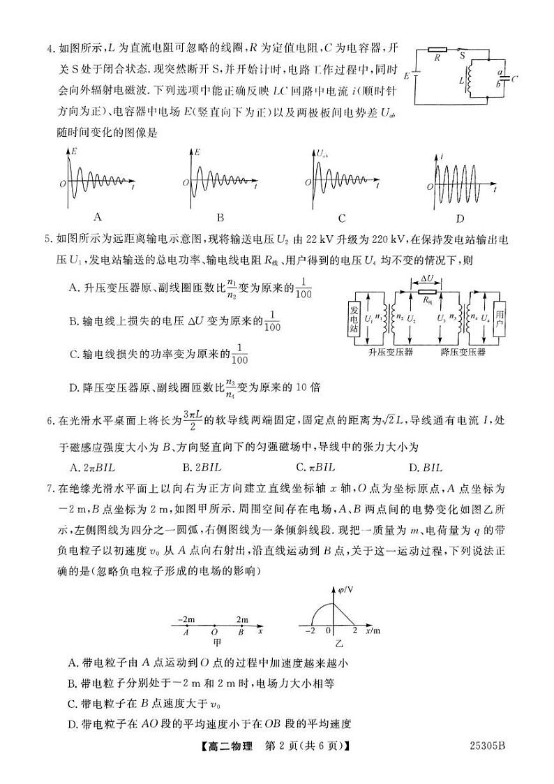 河南省新未来2024-2025学年高二上学期1月期末物理试题第2页